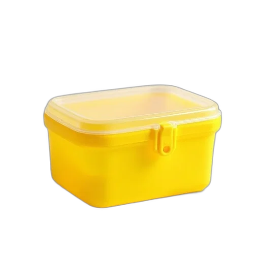 food, furniture, 3d render, yellow, plastic, container, clear, lid transparent PNG cut-out