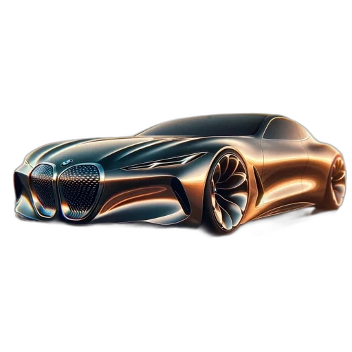car, 3d render, photorealistic, concept art, sleek, silver, honeycomb-like, grille transparent PNG cut-out