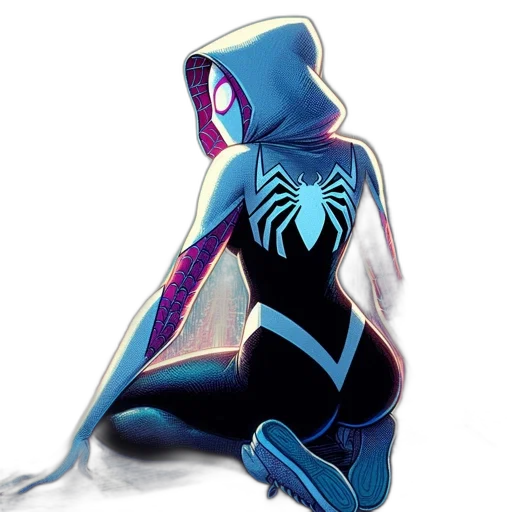mask, creature, jacket, concept art, comic book art, pixel art, fantasy art, blue transparent PNG cut-out