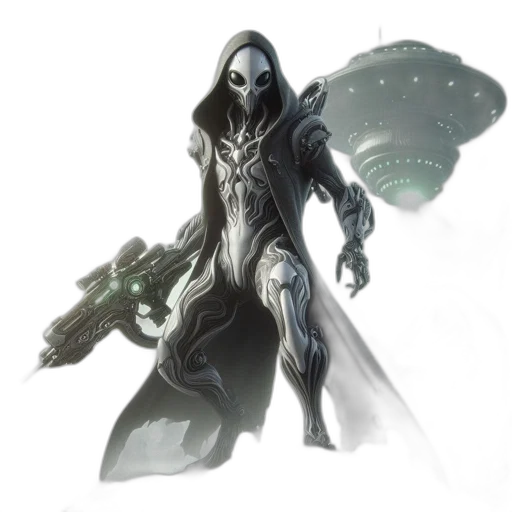 creature, mask, weapon, staff, concept art, fantasy art, comic book art, outer space transparent PNG cut-out