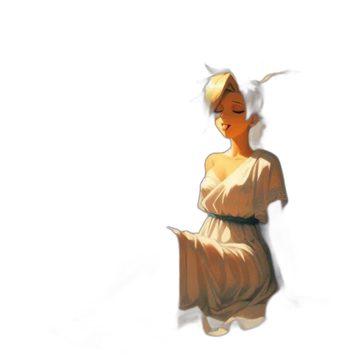 dress, staff, crown, mask, concept art, 3d render, pixel art, fantasy art transparent PNG cut-out