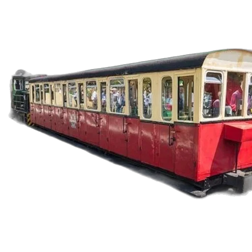 car, 3d render, concept art, photorealistic, vintage, train, red, yellow transparent PNG cut-out