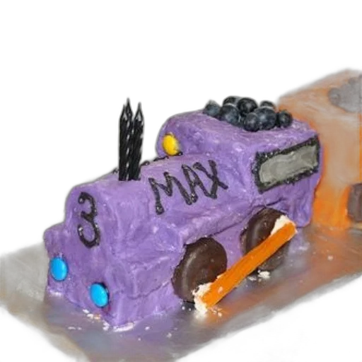 car, robot, weapon, food, 3d render, concept art, purple, train-shaped transparent PNG cut-out