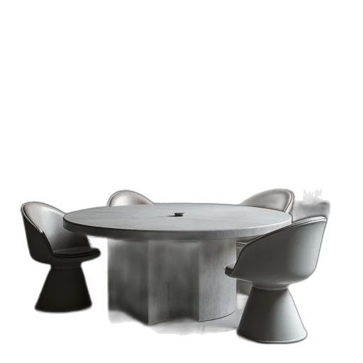 furniture, 3d render, photorealistic, monochrome transparent PNG cut-out