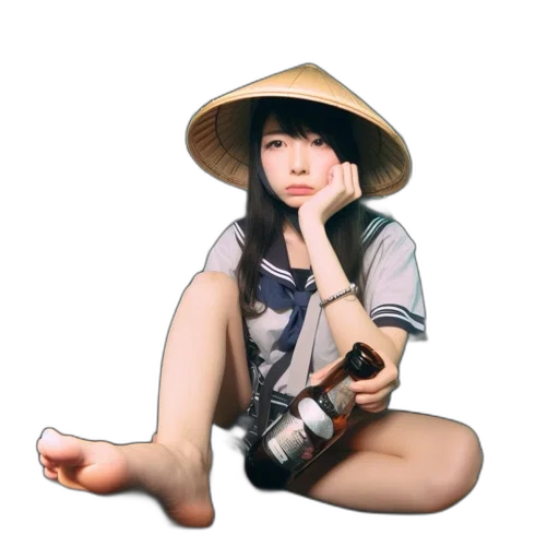 hat, weapon, staff, umbrella, photorealistic, oil painting, 3d render, anime transparent PNG cut-out