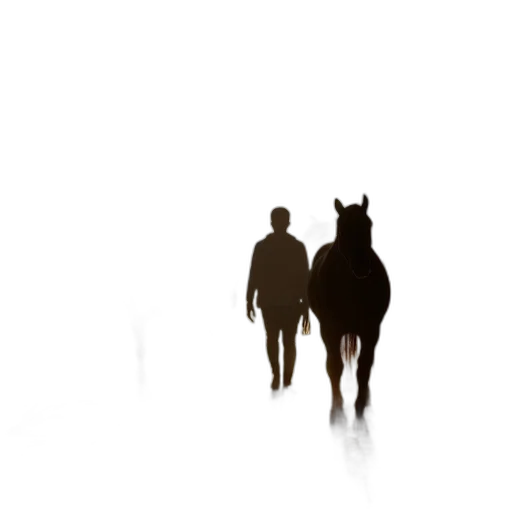 animal, concept art, photorealistic, pixel art, 3d render, fog, horse, stalls transparent PNG cut-out