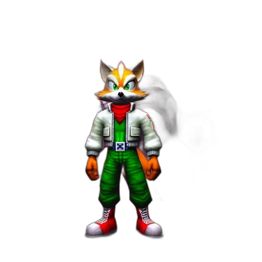 jacket, staff, animal, mask, 3d render, pixel art, concept art, fantasy art transparent PNG cut-out