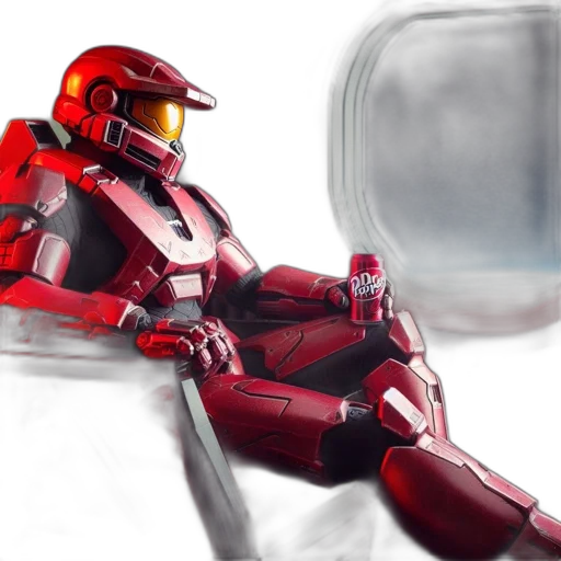 robot, concept art, 3d render, pixel art, photorealistic, red, figure, armor-like transparent PNG cut-out
