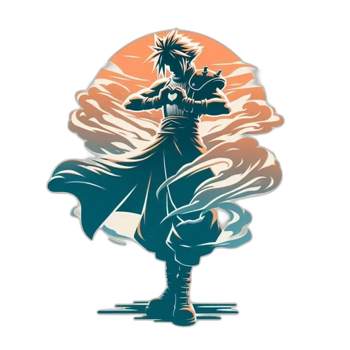 dragon, staff, sword, mask, concept art, fantasy art, anime, pixel art transparent PNG cut-out