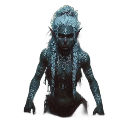 creature, dragon, hair, mask, concept art, fantasy art, 3d render, comic book art transparent PNG cut-out