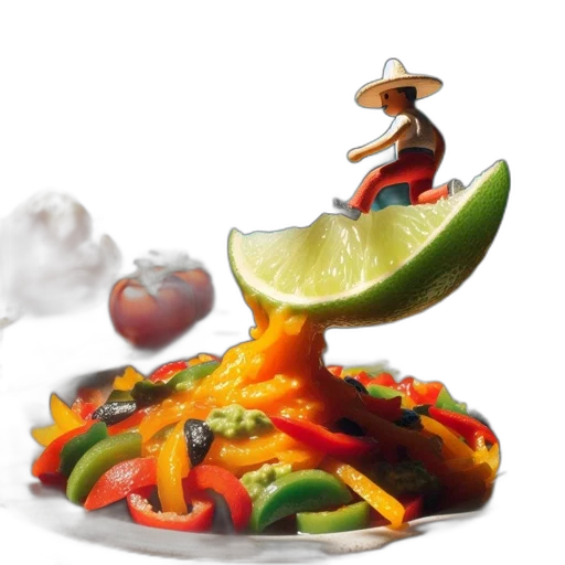 food, hat, crown, 3d render, photorealistic, concept art, outer space, fire transparent PNG cut-out