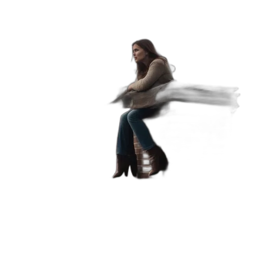 hair, umbrella, shoes, creature, concept art, 3d render, photorealistic, pixel art transparent PNG cut-out