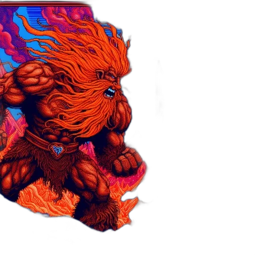 dragon, creature, hair, mask, concept art, fantasy art, comic book art, pixel art transparent PNG cut-out