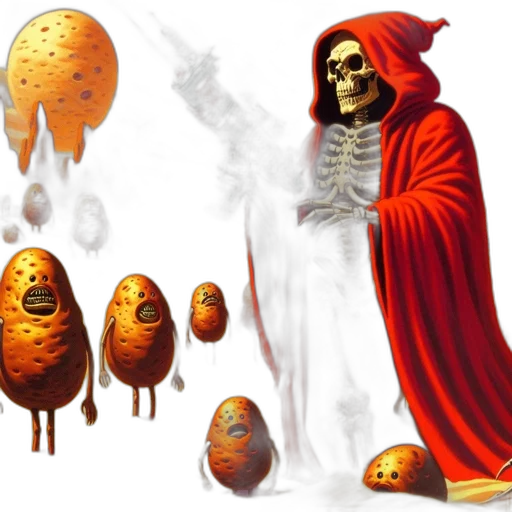 food, concept art, fantasy art, alien, desert, setting, skeletal, figure transparent PNG cut-out