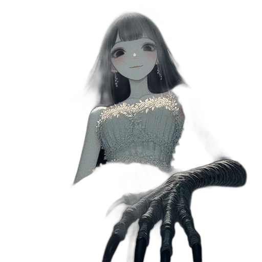 dress, creature, robot, mask, concept art, 3d render, fantasy art, watercolor transparent PNG cut-out