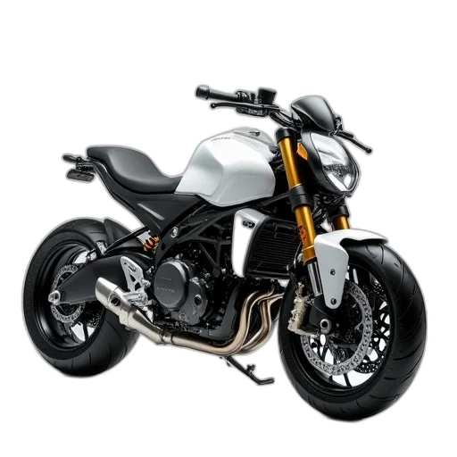 3d render, photorealistic, concept art, white, 2021, can, spy, motorcycle transparent PNG cut-out