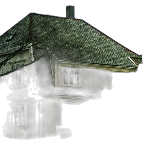 building, umbrella, 3d render, photorealistic, concept art, watercolor, fog, snow transparent PNG cut-out