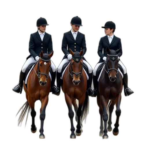 staff, photorealistic, three, people transparent PNG cut-out