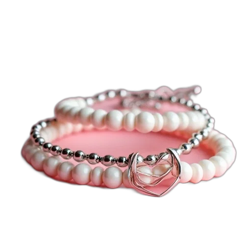 jewelry, crown, pastel, love, bracelets, pink, white, silver transparent PNG cut-out