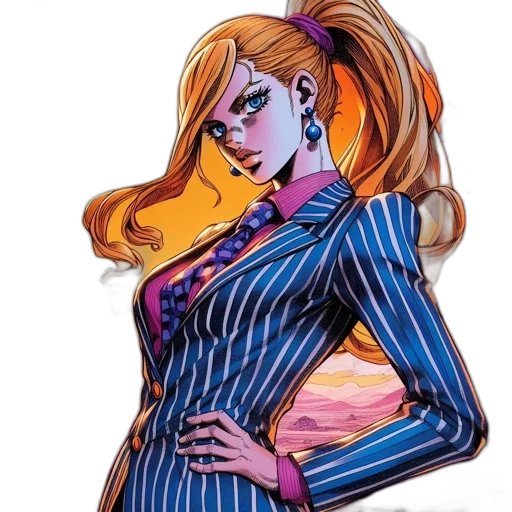 dress, jacket, hair, jewelry transparent PNG cut-out