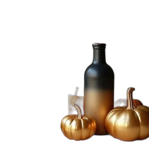 bottle, 3d render, photorealistic, earth tones, golden, dark, monochrome, gold transparent PNG cut-out