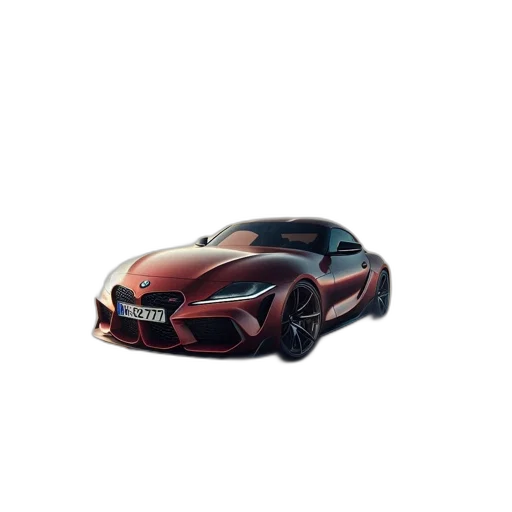 car, 3d render, photorealistic, concept art, red, sports, distinctive, logo transparent PNG cut-out