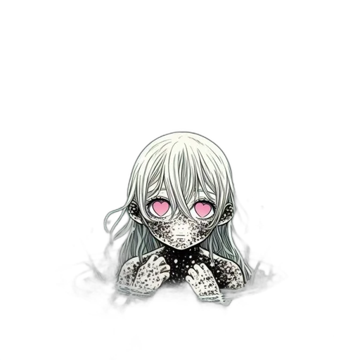 mask, creature, face, animal, pixel art, anime, concept art, cartoon transparent PNG cut-out
