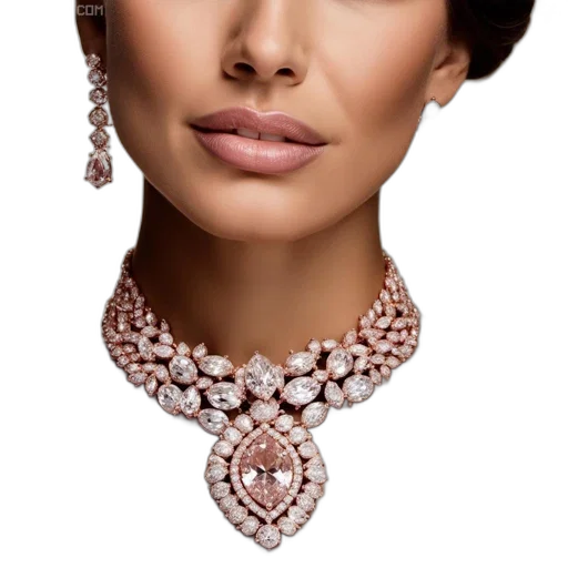 jewelry, crown, face, photorealistic, 3d render, woman, wears, elegant transparent PNG cut-out