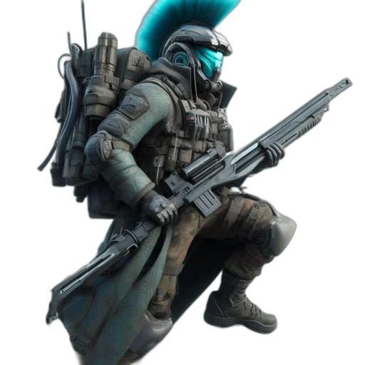 weapon, robot, staff, dragon, concept art, 3d render, cyberpunk, fantasy art transparent PNG cut-out