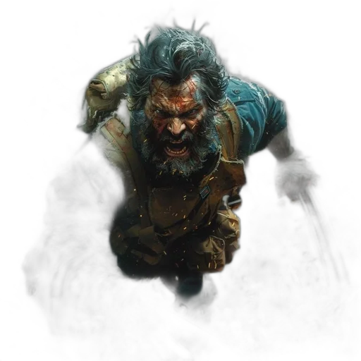 face, dragon, concept art, fantasy art, comic book art, photorealistic, bearded, man transparent PNG cut-out