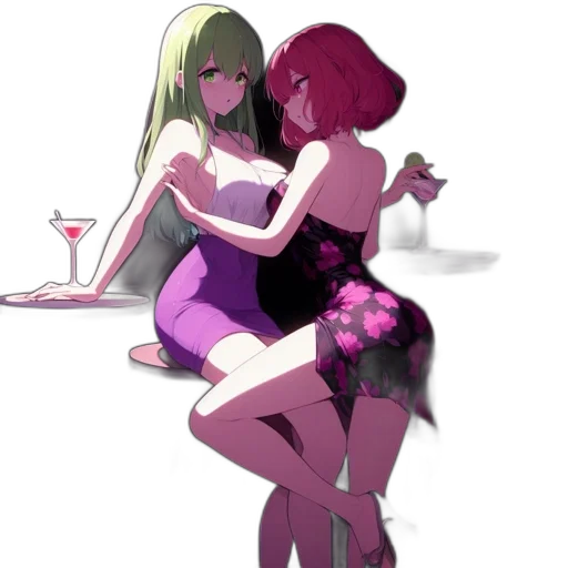 dress, concept art, anime, pixel art transparent PNG cut-out
