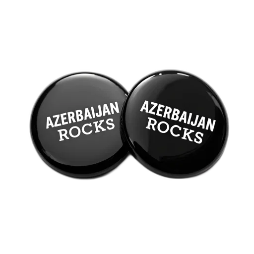 two, round, black, buttons, white, background, text, azerbaijan transparent PNG cut-out