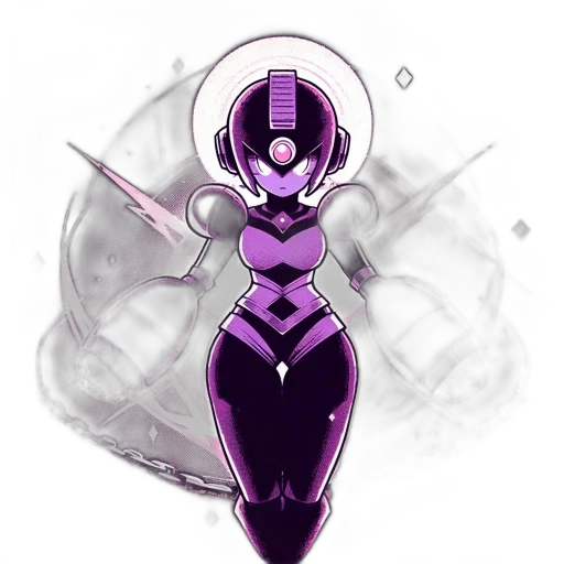robot, mask, weapon, jewelry, concept art, pixel art, fantasy art, comic book art transparent PNG cut-out