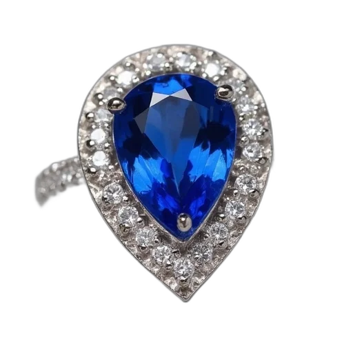 jewelry, crown, blue, sterling, sapphire, diamond, tear, ring transparent PNG cut-out