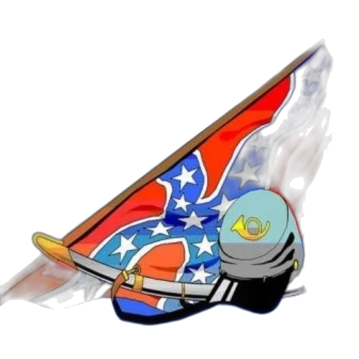 weapon, staff, sword, concept art, graphic, featuring, confederate, flag transparent PNG cut-out