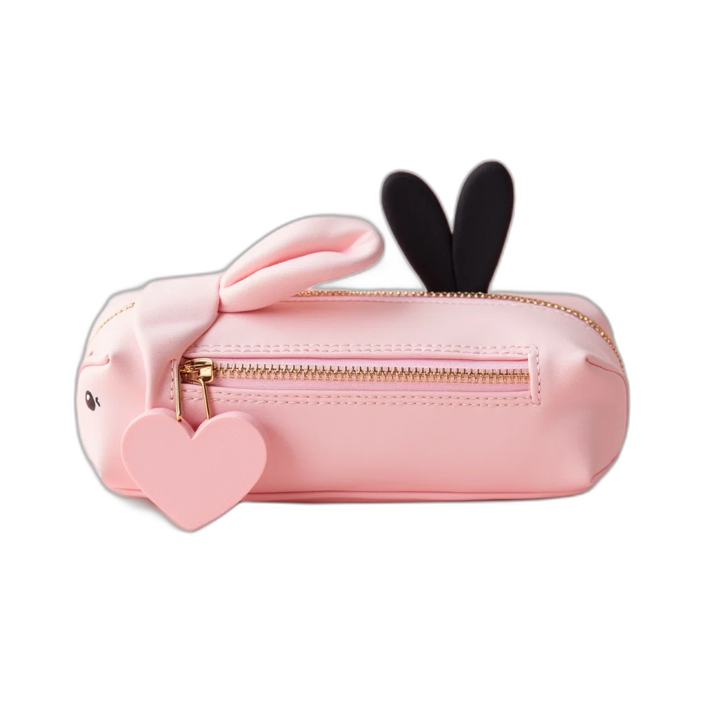 shoes, hat, weapon, jewelry, 3d render, concept art, pink, rabbit-shaped transparent PNG cut-out