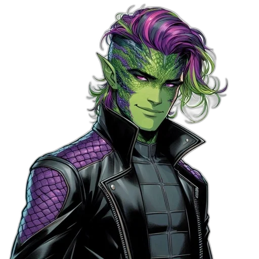 mask, jacket, hair, comic book art, concept art, fantasy art, cyberpunk, green transparent PNG cut-out