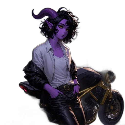 dragon, staff, concept art, fantasy art, cyberpunk, comic book art, dark, purple-skinned transparent PNG cut-out
