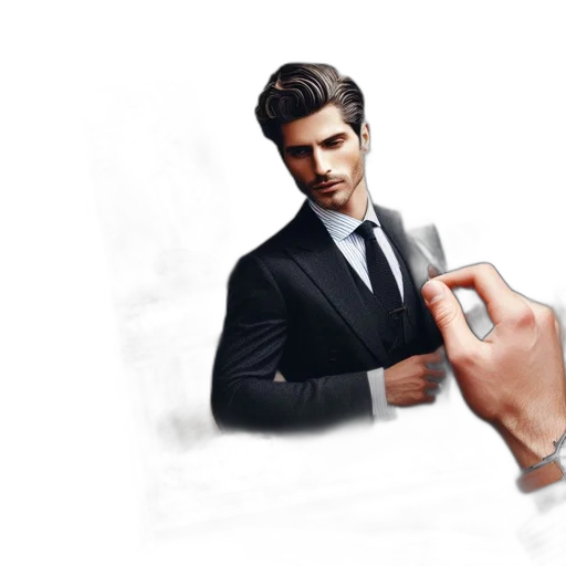 staff, photorealistic, 3d render, concept art, cartoon, male, model, wears transparent PNG cut-out