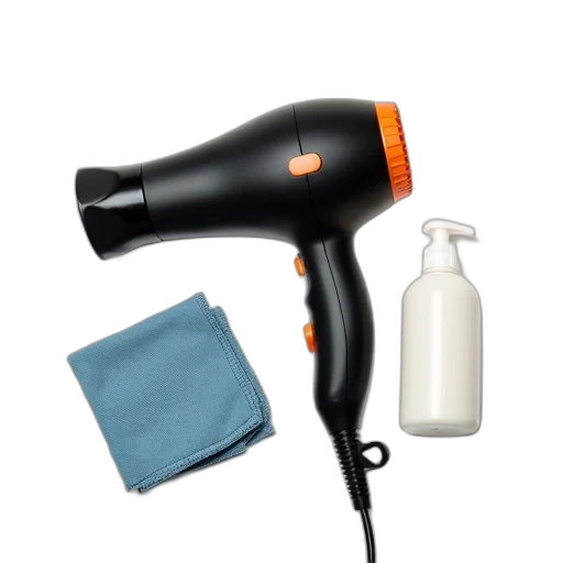 staff, weapon, hair, black, dryer, orange, cap, placed transparent PNG cut-out