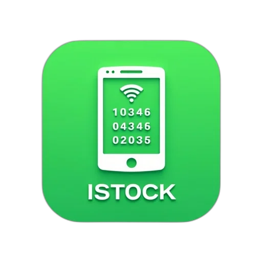 green, icon, white, border, centered, image, features, stylized transparent PNG cut-out