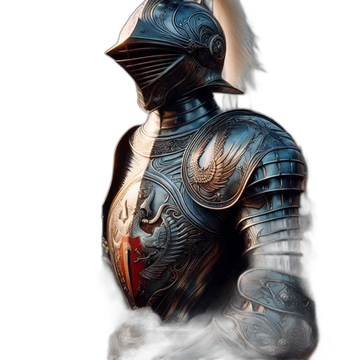 dragon, mask, sword, robot, fantasy art, concept art, photorealistic, 3d render transparent PNG cut-out