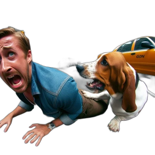 animal, car, photorealistic, concept art, comic book art, 3d render, amusing, moment transparent PNG cut-out