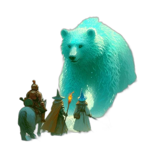 animal, staff, creature, concept art, fantasy art, 3d render, pixel art, snow transparent PNG cut-out