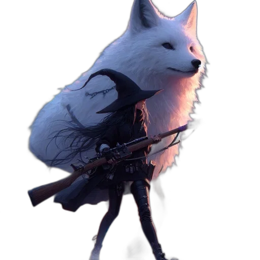 staff, sword, weapon, animal, concept art, fantasy art, 3d render, watercolor transparent PNG cut-out