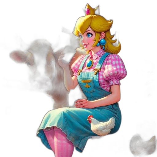 dress, staff, crown, concept art, pixel art, fantasy art, vaporwave, fog transparent PNG cut-out