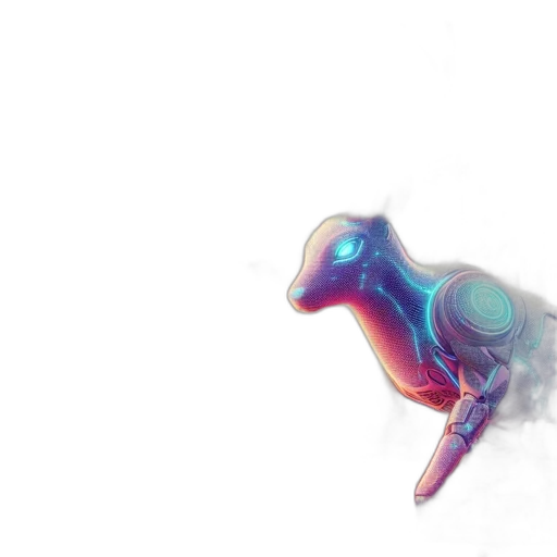 weapon, dragon, staff, sword, vaporwave, 3d render, concept art, watercolor transparent PNG cut-out