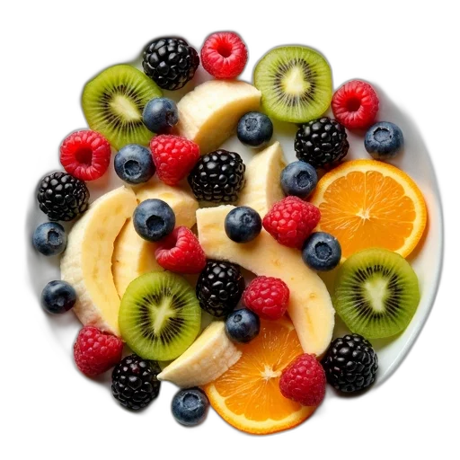 food, crown, jewelry, photorealistic, colorful, vibrant, fruit, salad transparent PNG cut-out