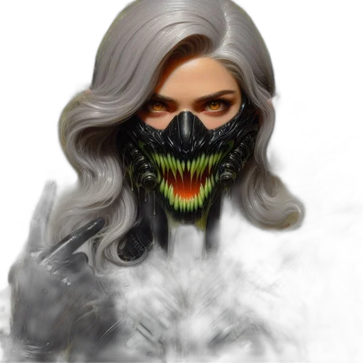 mask, face, creature, hair transparent PNG cut-out