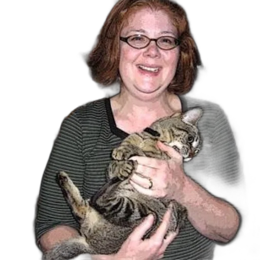 staff, animal, creature, jewelry, photorealistic, woman, glasses, holds transparent PNG cut-out
